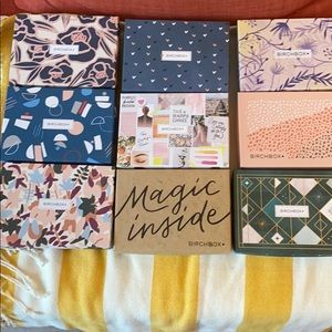 Lot of 9 empty birchbox boxes